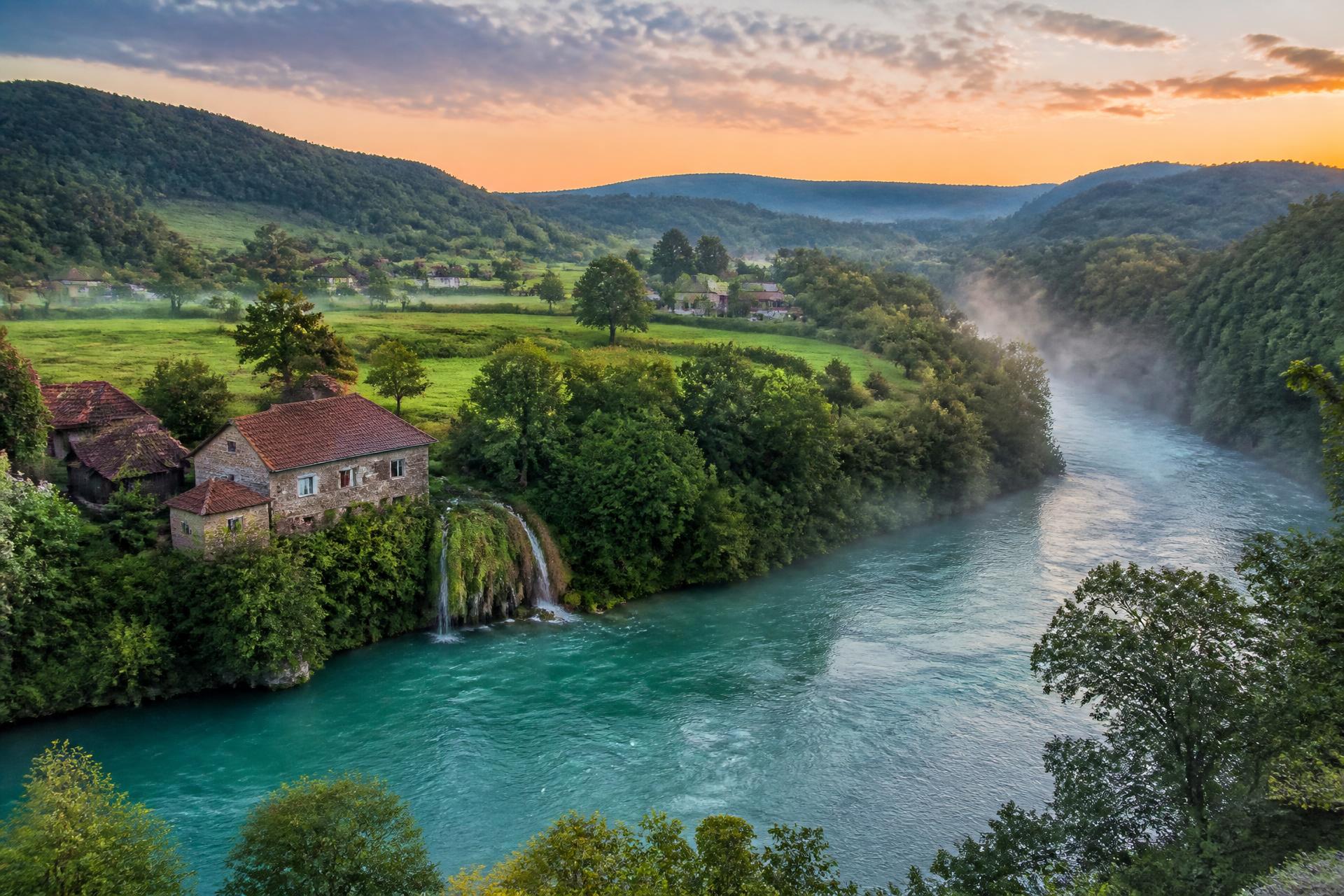 Korana river in Slunj